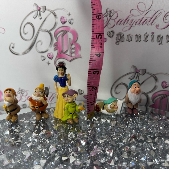 Disney Snow White and the dwarfs sleepy set collectors figurines dolls princess - Picture 11 of 11